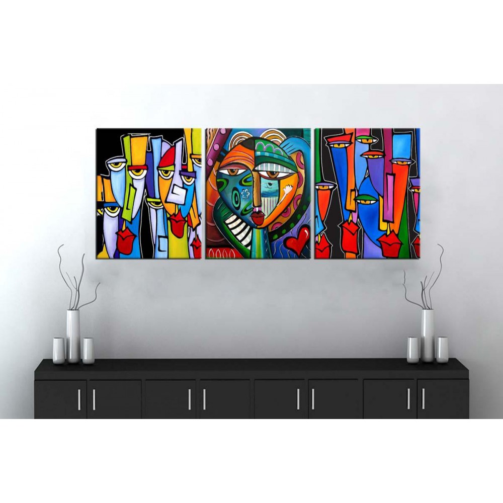 sn28 Retro Konsept Renkli Dekoratif Üç Parçalı Kanvas Tablo 50x105cm sn28 Retro Konsept Renkli Dekoratif Üç Parçalı Kanvas Tablo 50x105cm