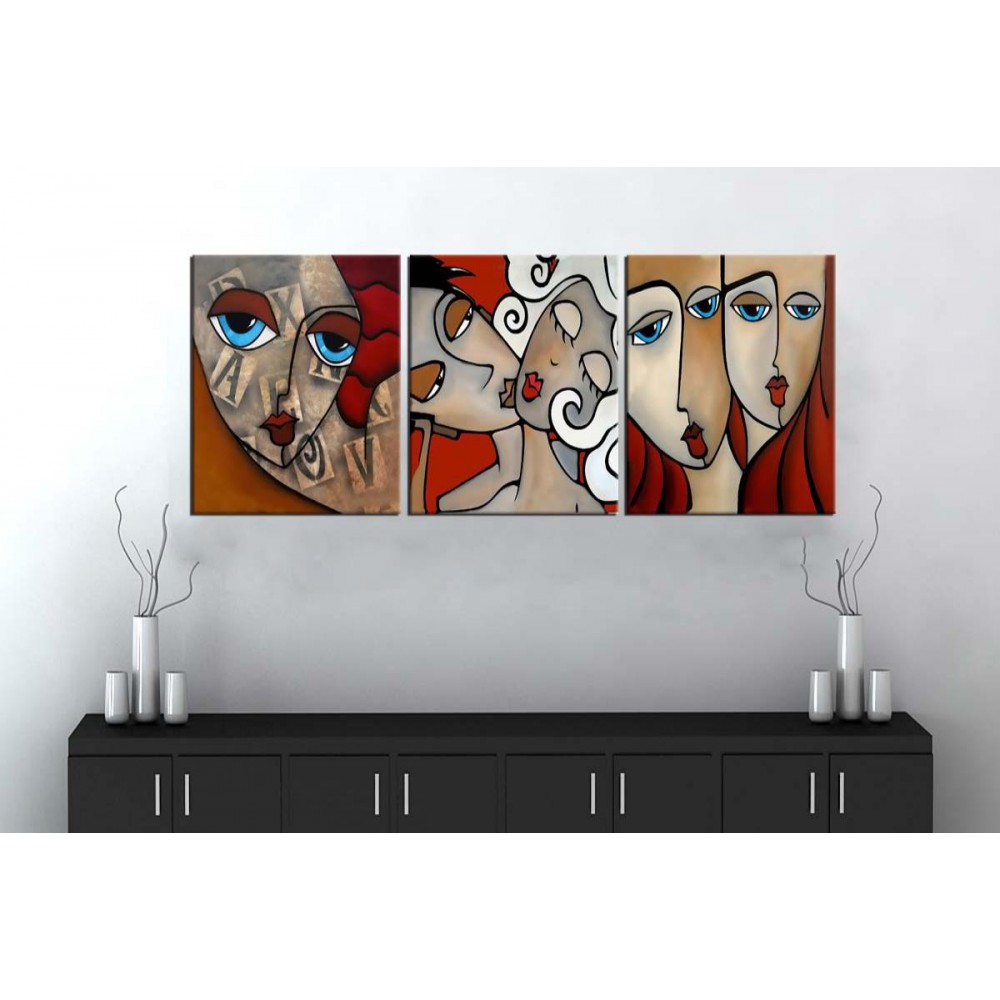 sn32 Retro Konsept Renkli Dekoratif Üç Parçalı Kanvas Tablo 50x105cm sn32 Retro Konsept Renkli Dekoratif Üç Parçalı Kanvas Tablo 50x105cm