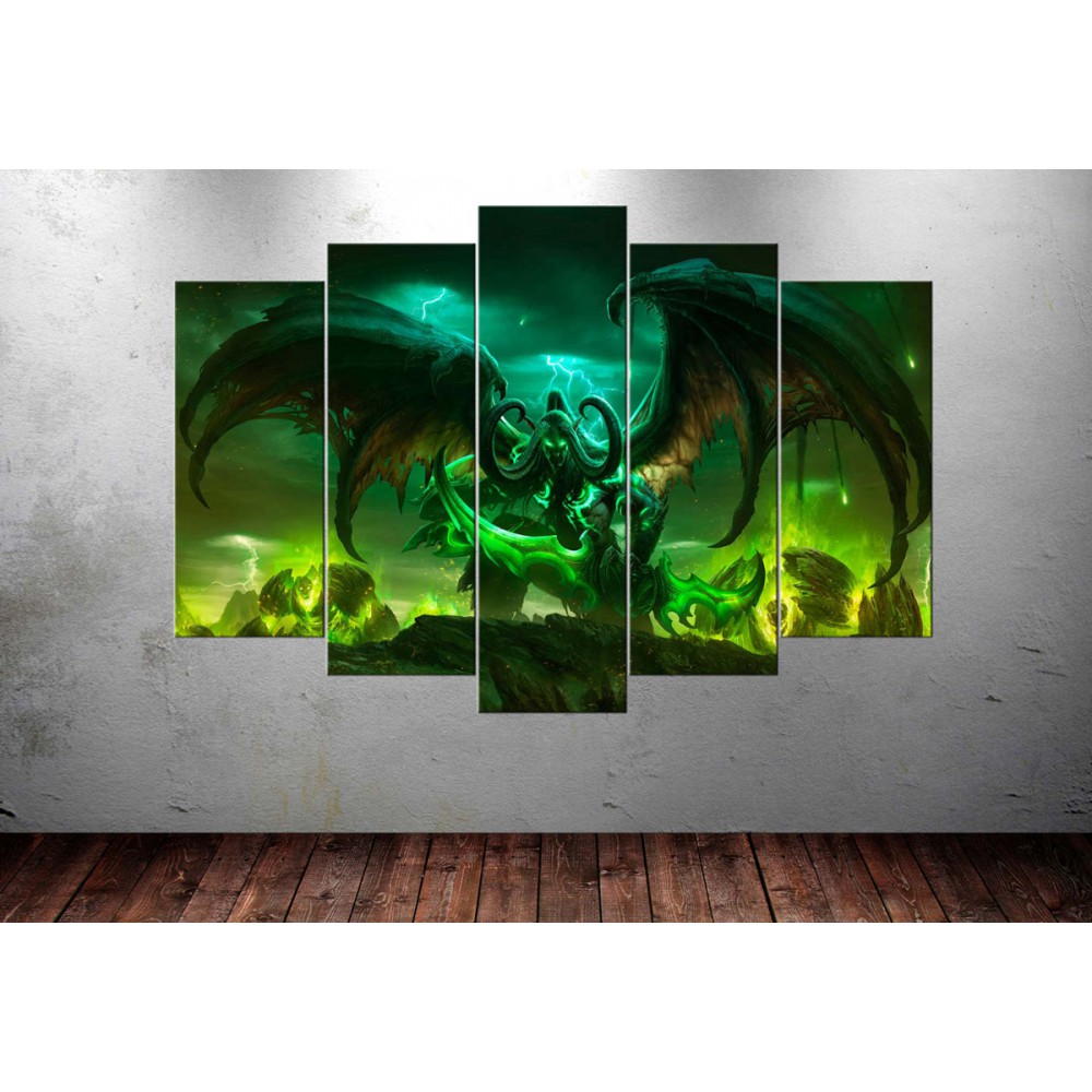 World of Warcraft Legion WOW Legion ozl1 5 Parça Kanvas Tablo World of Warcraft Legion WOW Legion ozl1 5 Parça Kanvas Tablo