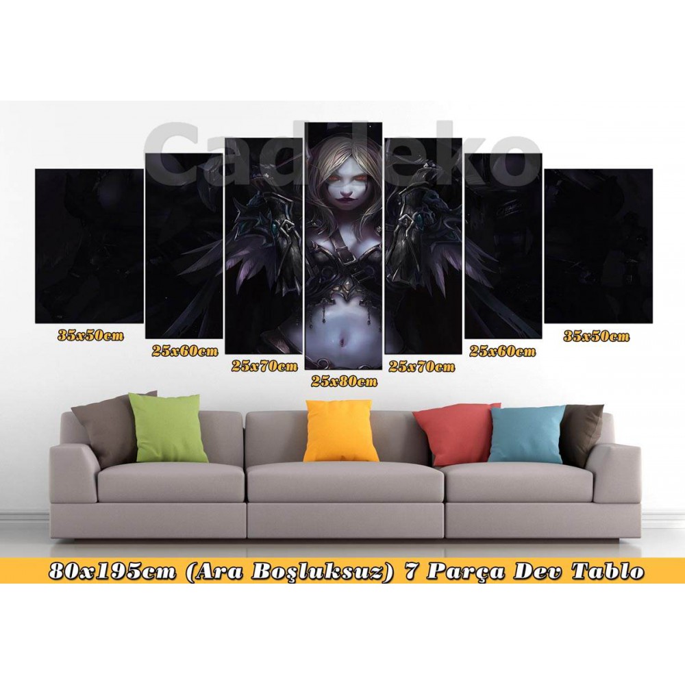 ozl29 7 Parça Kanvas Tablo Lady Sylvanas Windrunner World Of Warcraft 80x195cm ozl29 7 Parça Kanvas Tablo Lady Sylvanas Windrunner World Of Warcraft 80x195cm