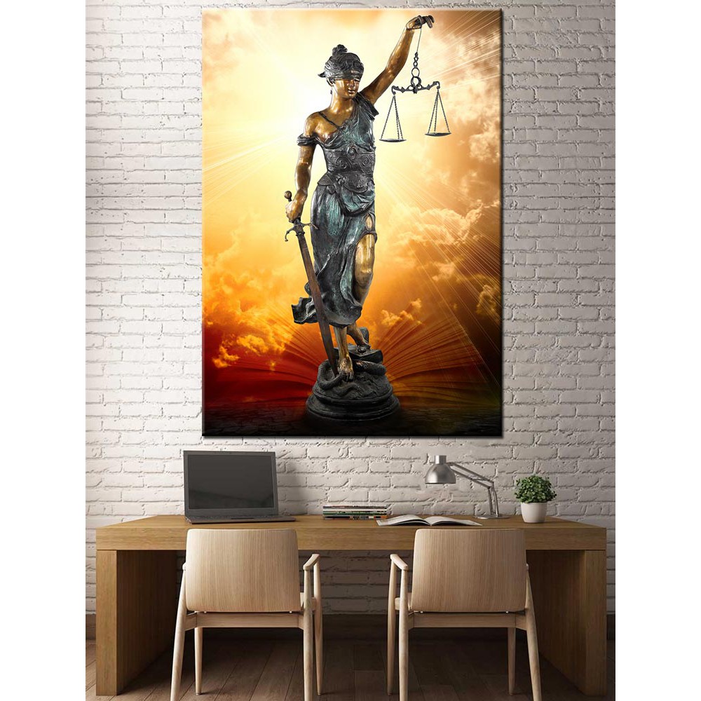 Adalet Kadın Themis Figürlü Hukuk Bürosu İçin Kanvas Tablo slm31 Adalet Kadın Themis Figürlü Hukuk Bürosu İçin Kanvas Tablo slm31