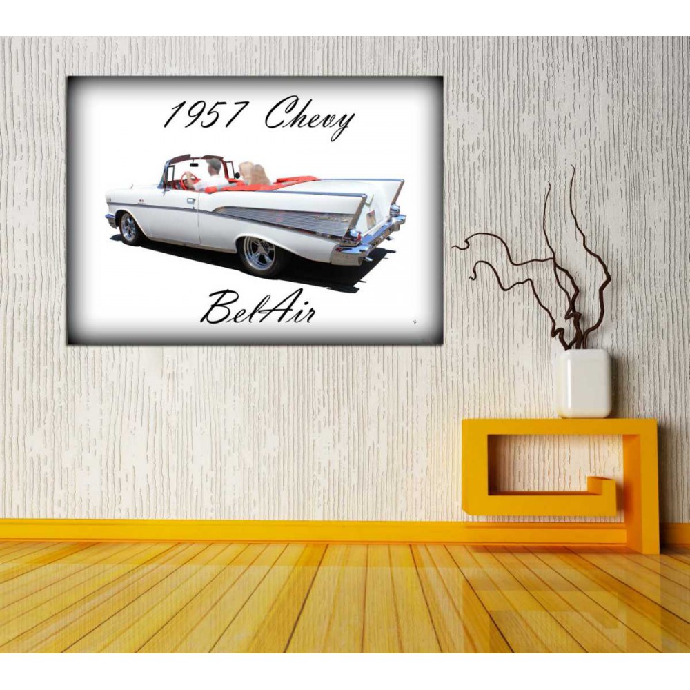 a-dkr45 1957 Chevy Belair Yağlı Boya Görünümlü Kanvas Tablo a-dkr45 1957 Chevy Belair Yağlı Boya Görünümlü Kanvas Tablo