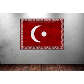 snc2 Osmanlı Sancağı 19. Yüzyıl Beyaz Kanvas Tablo