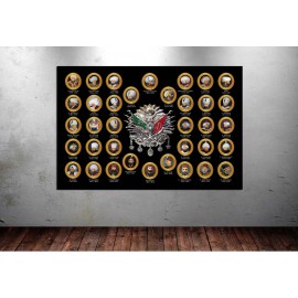 zz290 Osmanlı Padişahları ve  Kanvas Tablo