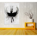 ozl65a Balerin Black Swan Siyah Dekoratif Kanvas Tablo