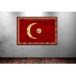 snc1 Osmanlı Sancağı 19. Yüzyıl Altın Sarı Kanvas Tablo