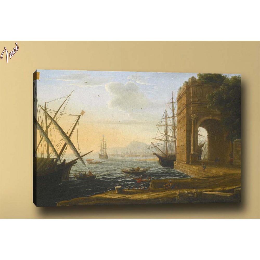 yb120Yağlı Liman Boya Kanvas Tablo