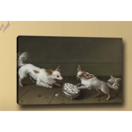 yb229 Köpekler Yağlı Boya Reprodüksiyon Kanvas Tablo