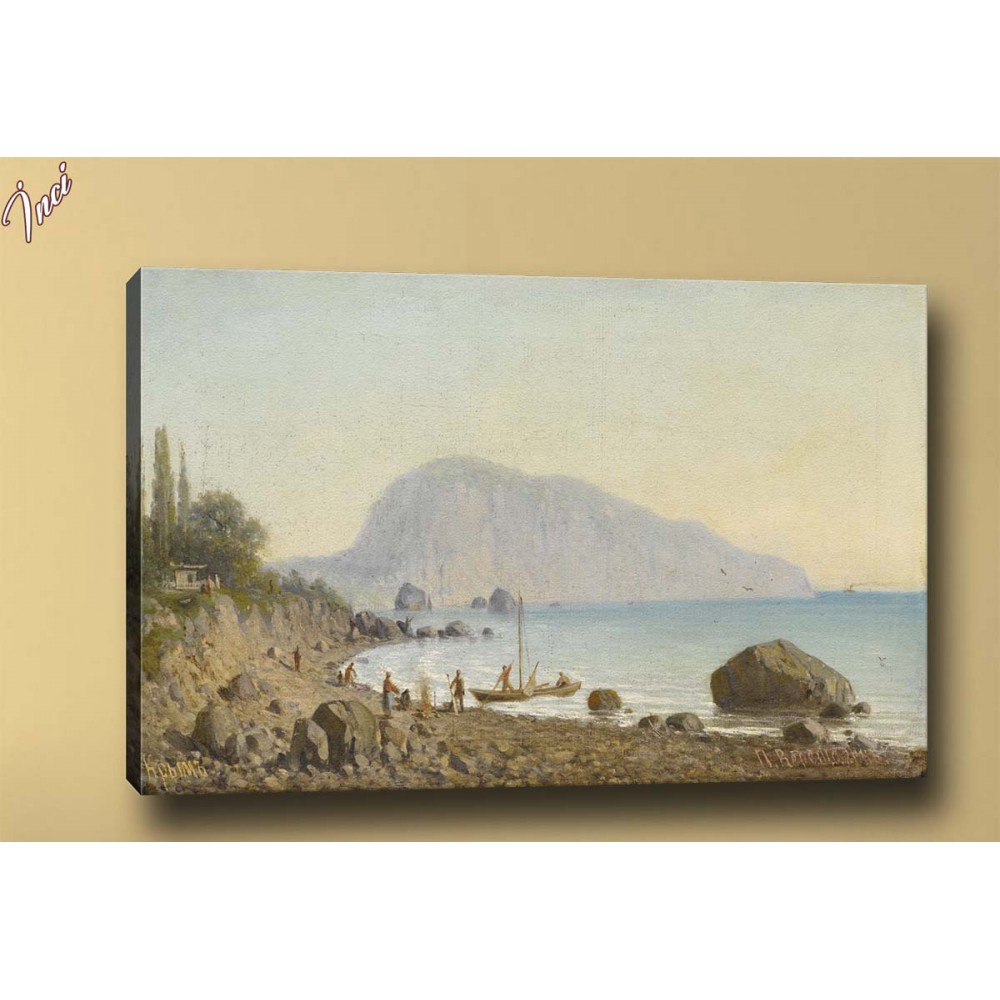 yb254 Sahil Yağlı Boya Reprodüksiyon Kanvas Tablo