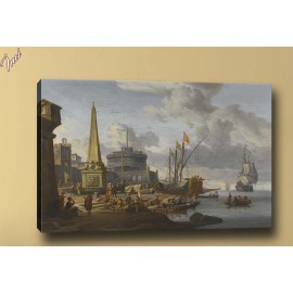 yb293 Rıhtım Yağlı Boya Reprodüksiyon Kanvas Tablo