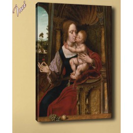 yb303 Anne ve Çocuk Yağlı Boya Reprodüksiyon Kanvas Tablo