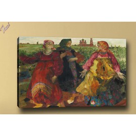 yb324 Köylü Kadınlar Yağlı Boya Reprodüksiyon Kanvas Tablo