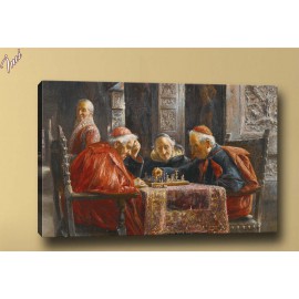 yb47 Satranç Yağlı Boya Reprodüksiyon Kanvas Tablo