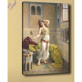 yb87 Osmanlı Kadın Yağlı Boya Reprodüksiyon Kanvas Tablo